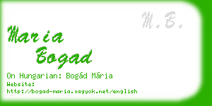maria bogad business card